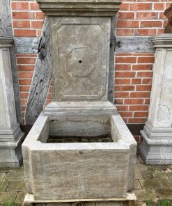 Wandbrunnen aus Blaustein | Gartenbrunnen Naturstein Antik-Finish – Bild 3